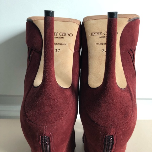 Jimmy Choo “132 Drift”—Size 37 in Claret - Picture 5 of 8